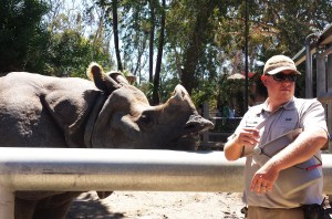 One-horned rhino at the San Diego Zoo.